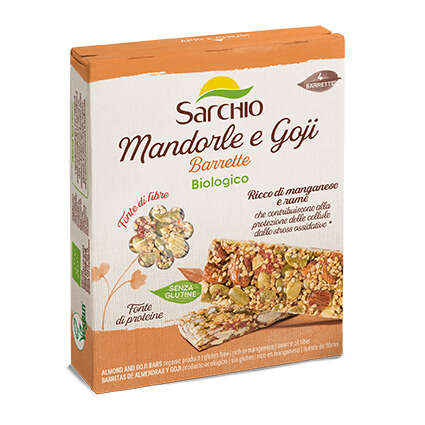 Sarchio - Barrette mandorle e goji 4x20 g