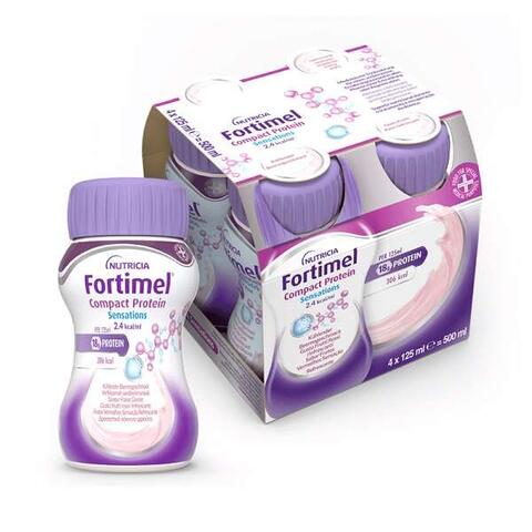 Fortimel - Nutricia  compact protein gusto frutti rossi rinfrescanti 4 bottiglie da 125 ml