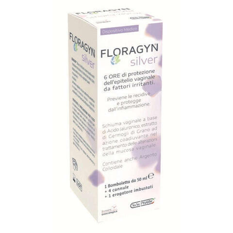 Floragyn - Silver schiuma vaginale con argento colloidale 50 ml
