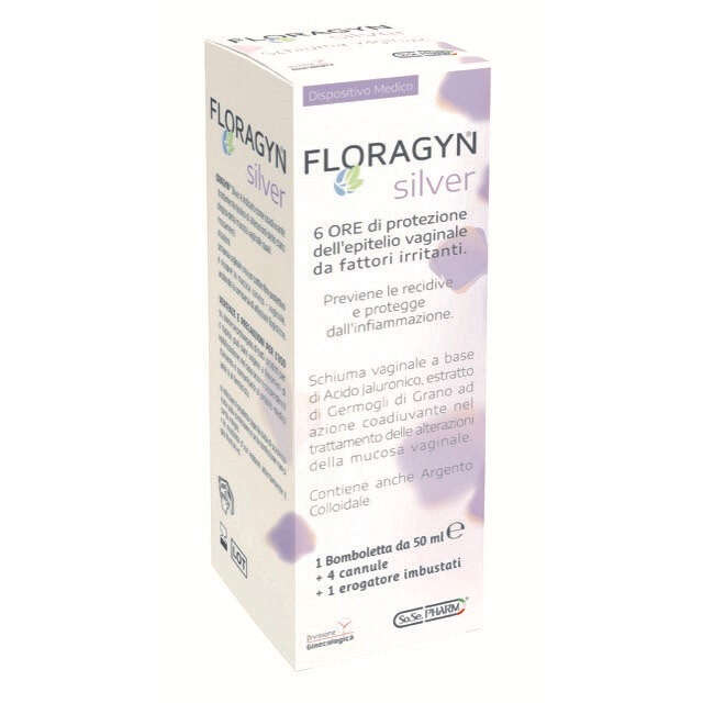 Floragyn - Silver schiuma vaginale con argento colloidale 50 ml