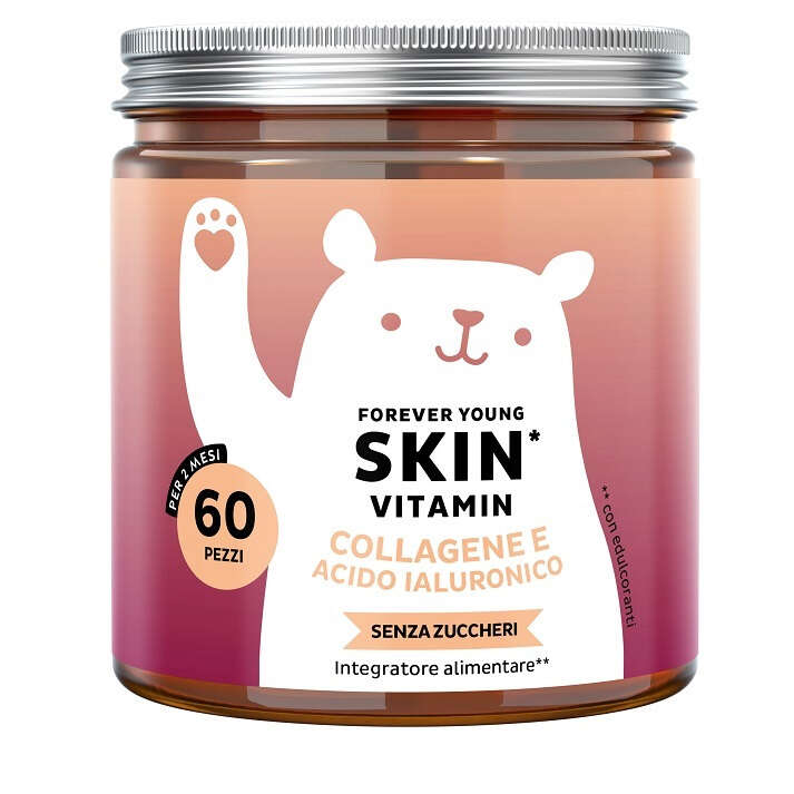 Bears with benefits - Forever young skin vitamin 60 caramelle gommose con edulcoranti senza zuccheri