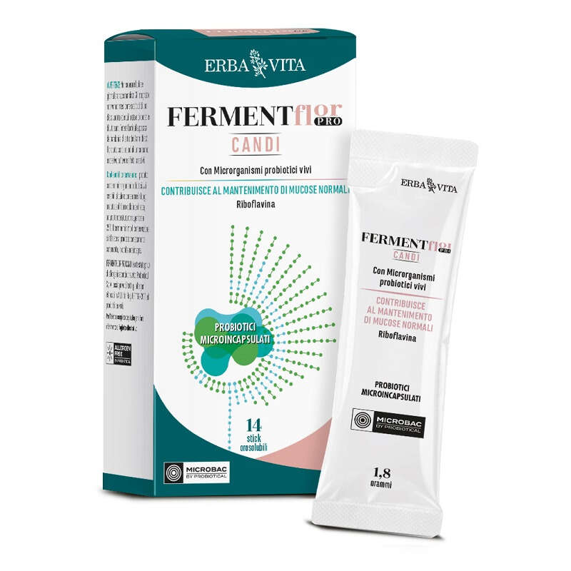 Erba vita - Fermentflor pro candi 14 stick orosolubili da 1,8 g