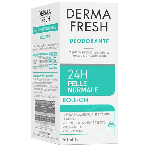 Derma fresh deodorante - Dermafresh 24h pelle normale roll on 50 ml
