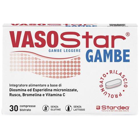 Vasostar gambe - 30 compresse bistrato senza glutine senza lattosio