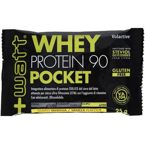 + watt - WHEY PROTEIN 90 POCKET VANIGLIA 25 G