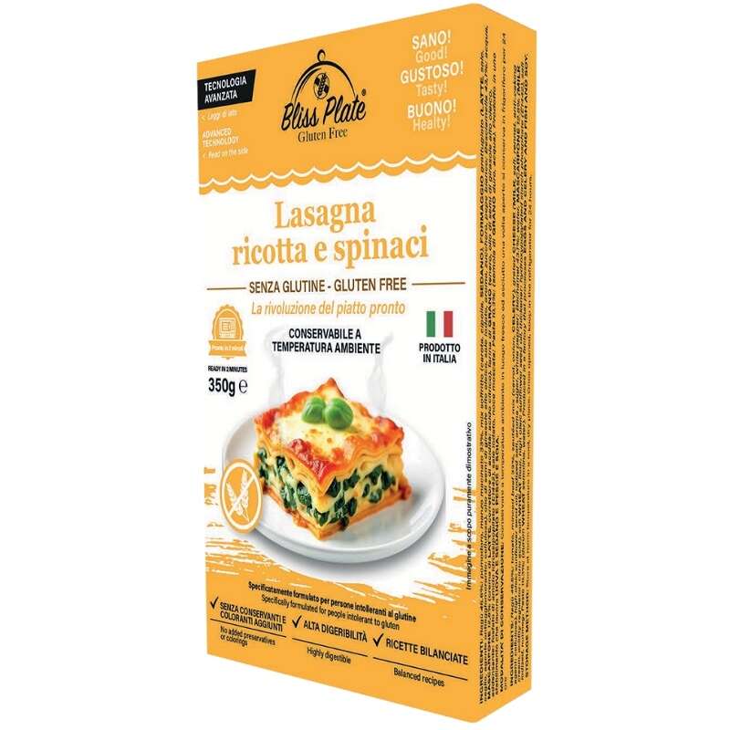 Bliss platelasagnaricotta e spinaci - Bliss plate lasagna ricotta e spinaci 350 g