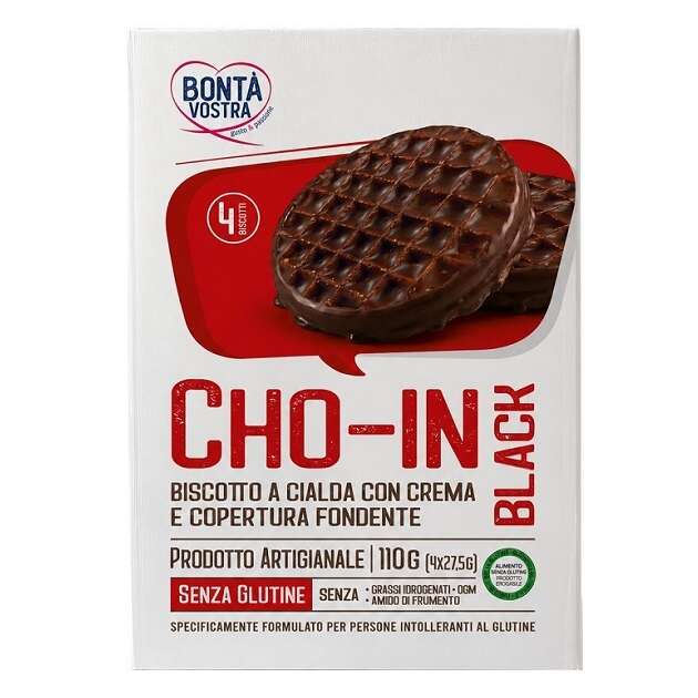 Cho-in - Bonta' vostra  black biscotto a cialda 4 pezzi 27,5 g