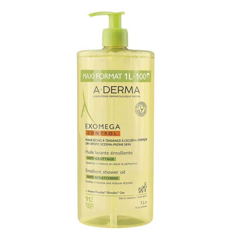 A-derma - Exomega control olio lavante emolliente 1 litro