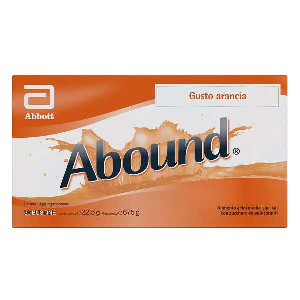 Abound arancia - 30 bustine da 22,5 g con zucchero ed edulcoranti senza glutine