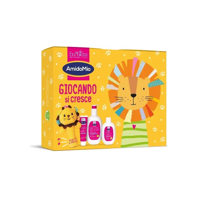 Zeta farmaceutici - EUPHIDRA AMIDOMIO COFANETTO GIOCANDO SI CRESCE 2026 CREMA PROTETTIVA 50 ML + BABY SHAMPOO 200 ML + DERMO CLEANSER AGE 0-5 400 ML