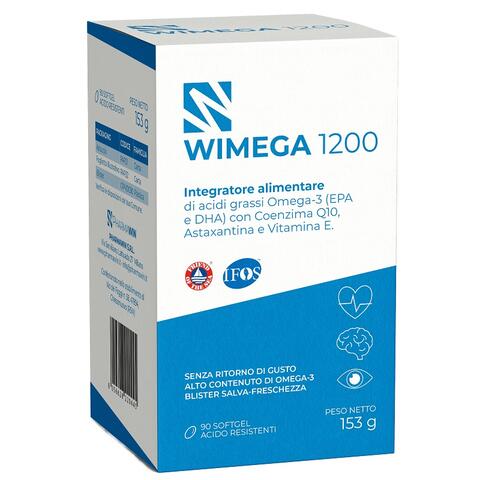 Wimega 1200 - 90 softgel acido resistenti