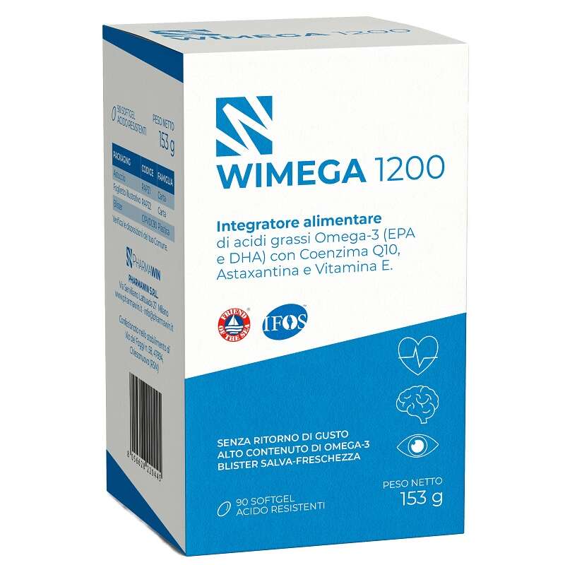 Wimega 1200 - 90 softgel acido resistenti