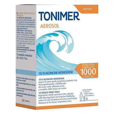 Tonimer - Aerosol 1000mosm/kg 18 flaconcini monodose da 3 ml