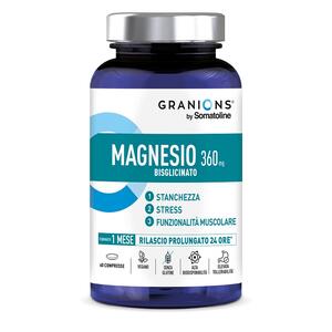 Granions by somatoline magnesio bisglicinato - 360 mg 60 compresse senza glutine