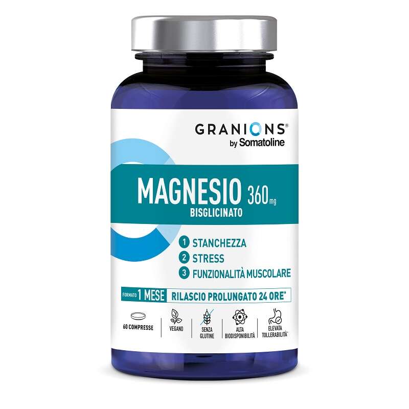 Granions by somatoline magnesio bisglicinato - 360 mg 60 compresse senza glutine