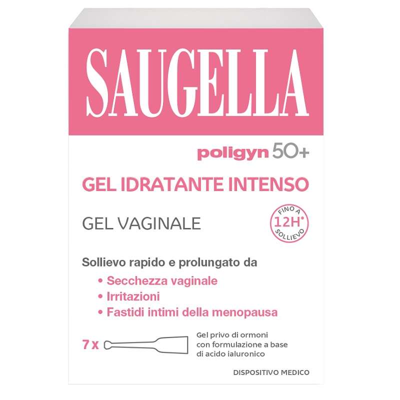 Saugella - Poligyn 50+ gel idratante intenso 7 tubetti monodose da 4 ml