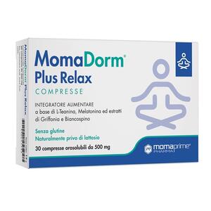 Momadorm plus relax - 30 compresse 500 mg senza glutine naturalmente privo di lattosio