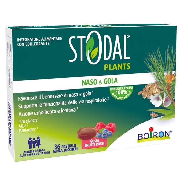 Stodal - Plants frutti rossi 36 pastiglie senza glutine naturalmente privo di lattosio