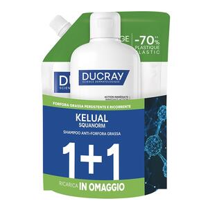 Ducray - Kelual squanorm kit forfora grassa 400 ml 1+1 ricarica in omaggio