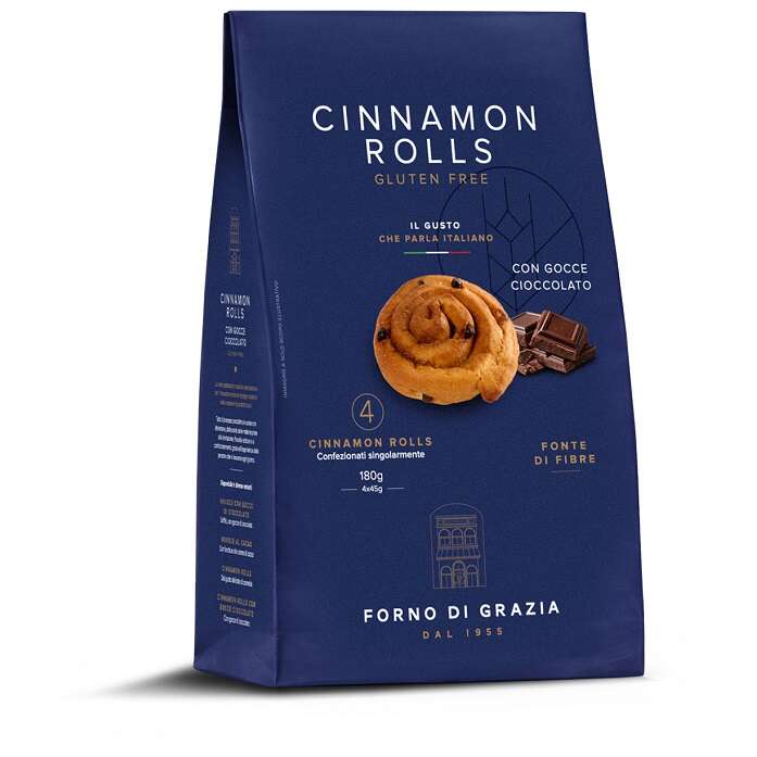 Fdg cinnamon rolls gocce di cioccolato - Fdg cinnamon rolls gocce cioccolato 4 pezzi da 45 g