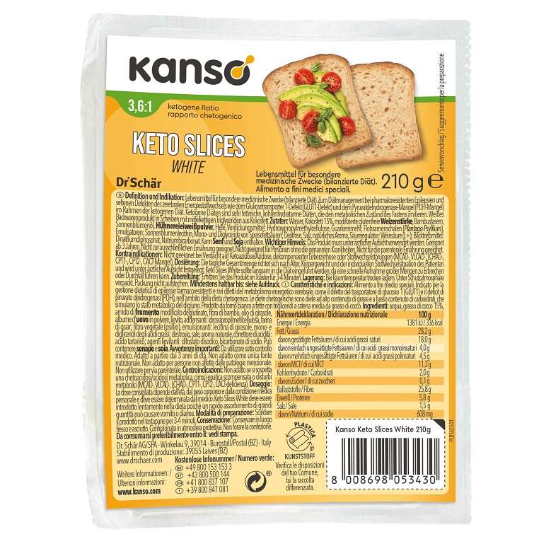 Kanso - Keto slices white 210 g