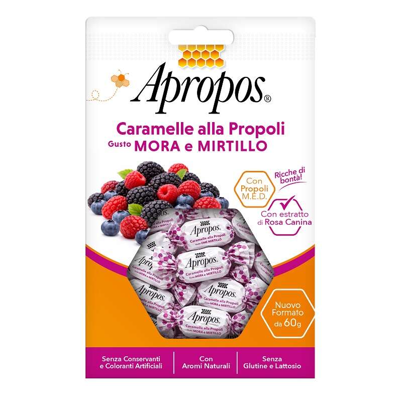 Apropos - Caramelle propoli mora e mirtillo 60 g