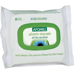 Afomill - Salviettine struccanti olio micellare 20 pezzi