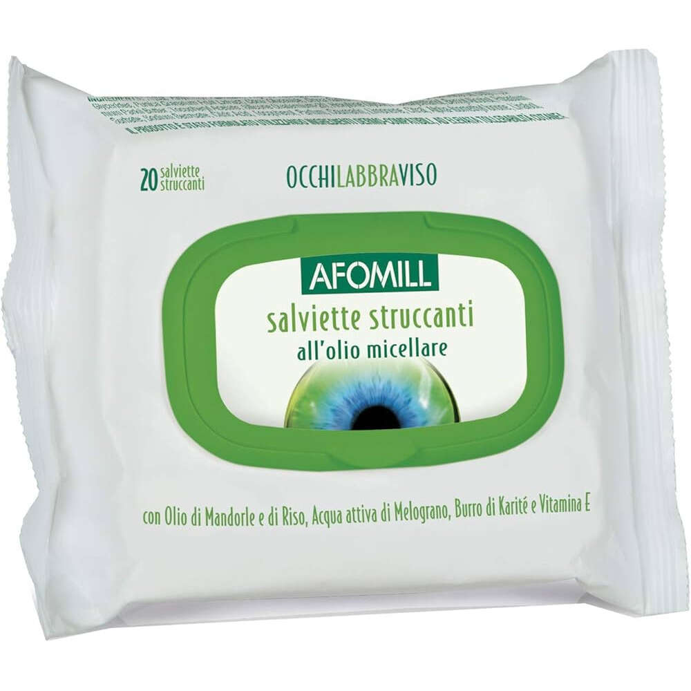 Afomill - Salviettine struccanti olio micellare 20 pezzi
