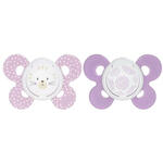 Succhietto comfort girl in silicone 6-16 mesi 1 pezzo