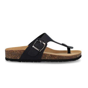 Bionatura - 11 finger imbottito in pelle scamosciata suola vibram crazy horse nero sandalo donna 36