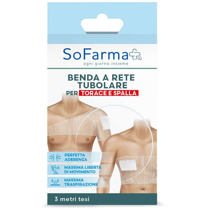 Sofarmapiu' - Benda a rete tubolare  per torace e spalle 3 metri tesi