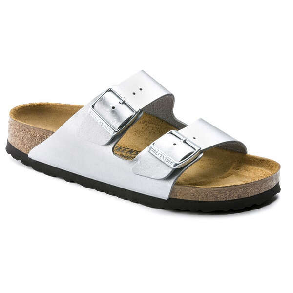Arizona birko-flor  silver - Birkenstock arizona silver birko flor 41