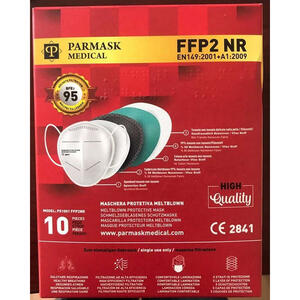 Mascherina ffp2 nr ps1001 - Mascherina ffp2 ps1001 bianco 10 pezzi