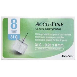 Accu-fine - Ago per penna da insulina  pen needle accu-chek gauge 31 x 8mm 100 pezzi