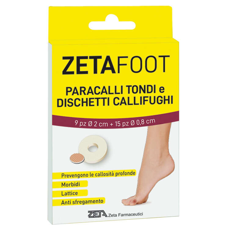 Zetafoot - Paracallo tondo 9 pezzi + dischetto callifugo 15 pezzi