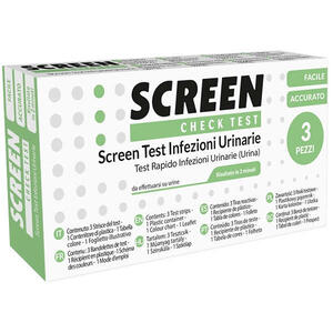 Screen italia - Screen test leucociti sangue nitrito e proteina urina screen test infezioni vie urinarie 3 pezzi