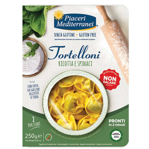 Piaceri meditteranei - Piaceri mediterranei tortelloni ricotta spinaci 250 g