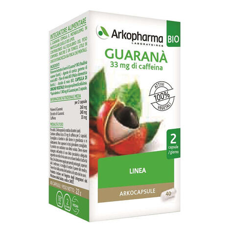 Arkofarm - Arko capsule guarana' bio 40 capsule