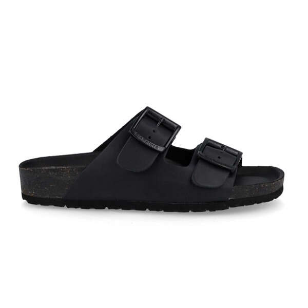 Bionatura - 11 thesis r total black imbottito in pelle scamosciata suola vibram toronto nero ciabatta donna 35