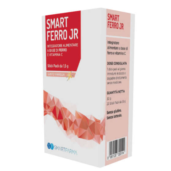 Smart farma - Smart ferro jr 20 stick pack gusto vaniglia