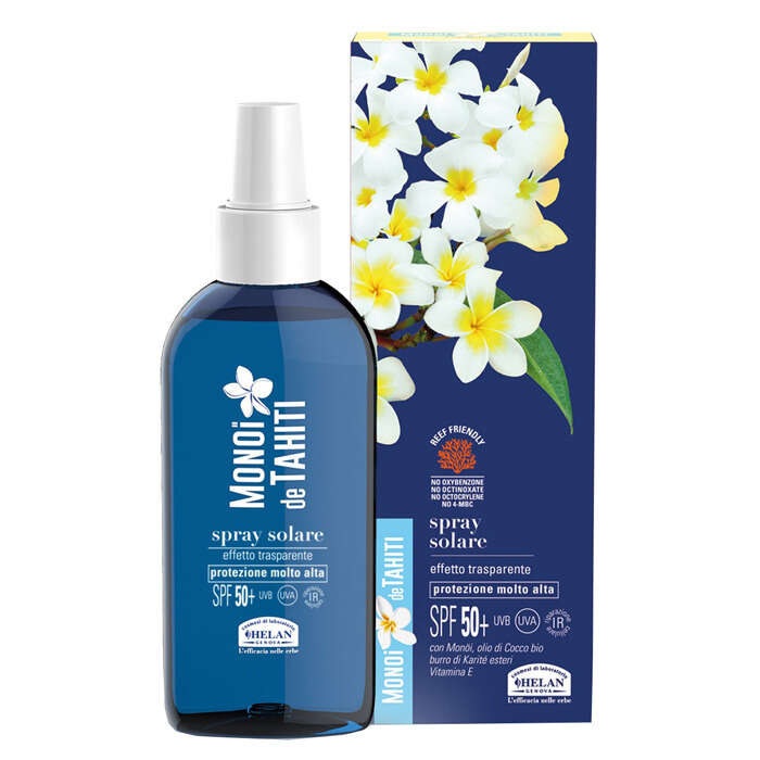 Helan - Monoi de tahiti spray solare effetto trasparente spf50+ 150 ml