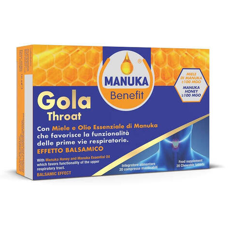 Manuka benefit - Gola throat 20 compresse masticabili