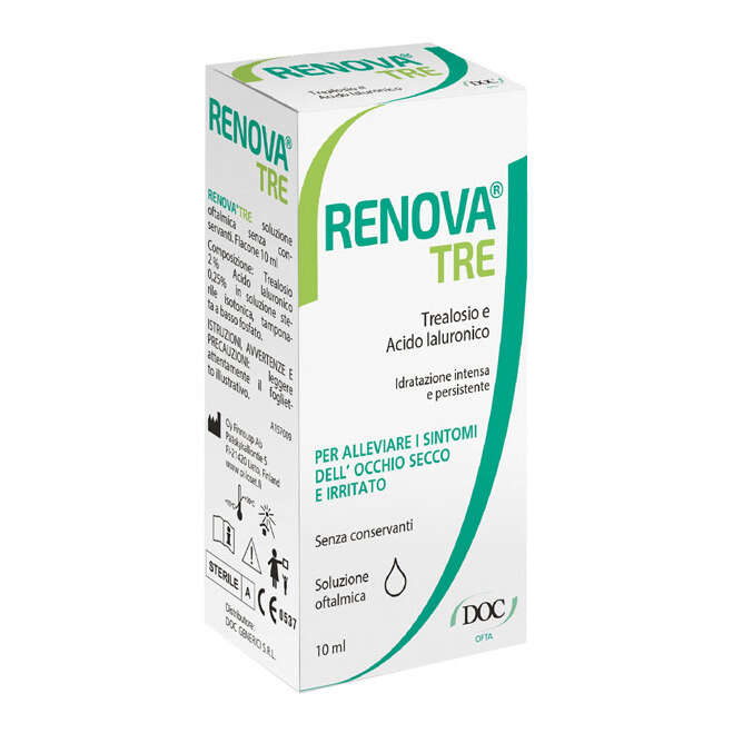 Renova - Tre collirio a base di trealosio e acido ialuronico 10 ml senza conservanti