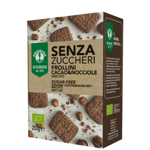 Probios - Frollini cacao/nocciole senza zucchero 200 g