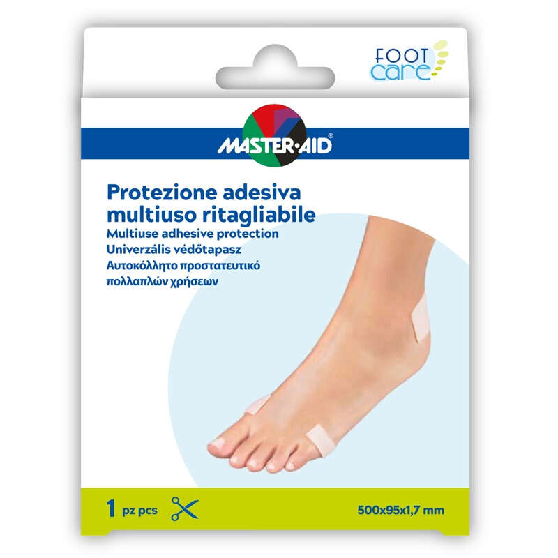 Master aid - Protezione adesiva multiuso master-aid footcare ritagliabile 50x9,5 cm a6