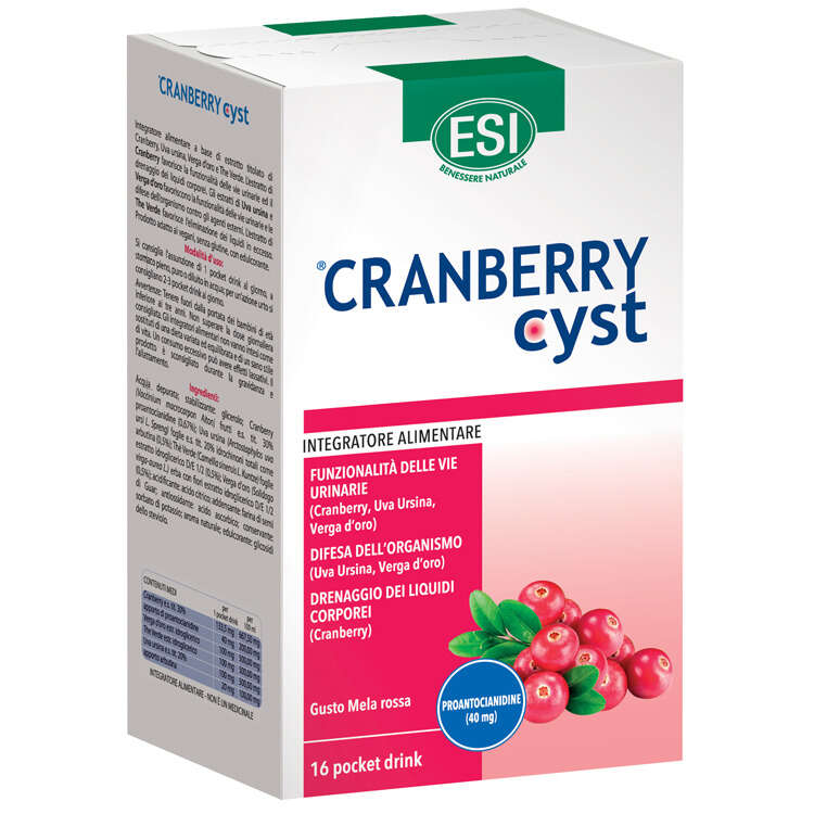 Esi - Cranberry cyst pocket drink 16 bustine