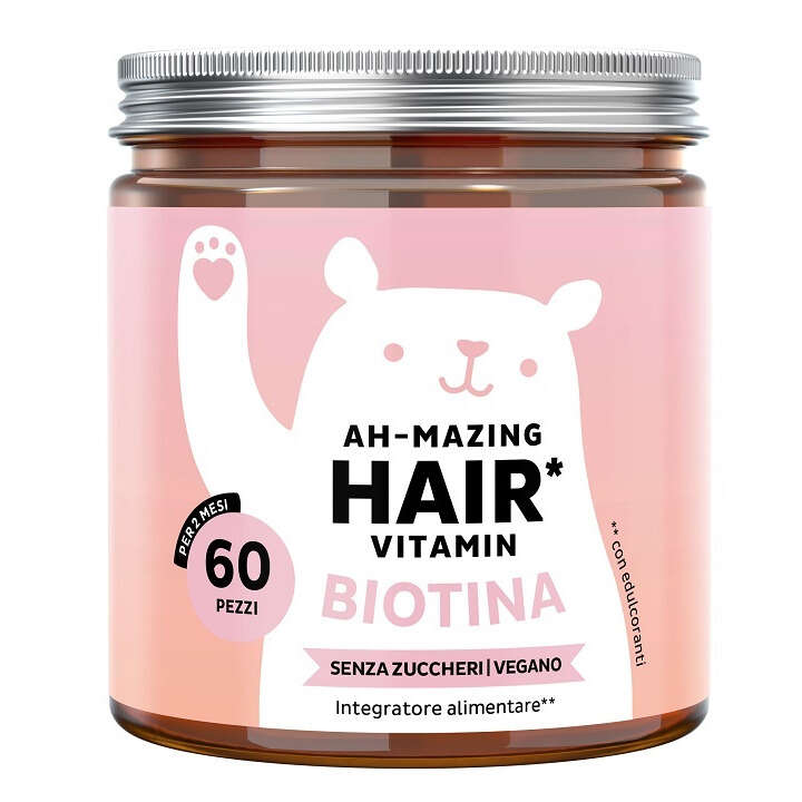 Bears with benefits - Ah-mazing hair vitamins con biotina 60 caramelle gommose con edulcoranti senza zuccheri