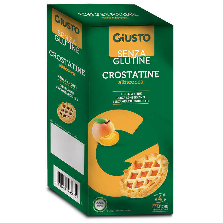 Giusto - Senza glutine crostatina albicocca 4 pezzi da 45 g