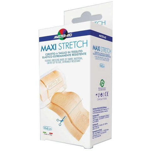 Master aid - Master-aid stretch cerotto a taglio in tessuto elastico resistente 50 x 8 cm