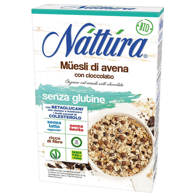 Muesli di avena - Nattura  con cioccolato bio 300 g